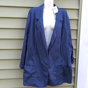 J.jill women's plus jacket Blazer blue 4X